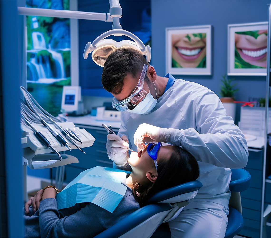 Illustrative modern dental care placeholder artwork