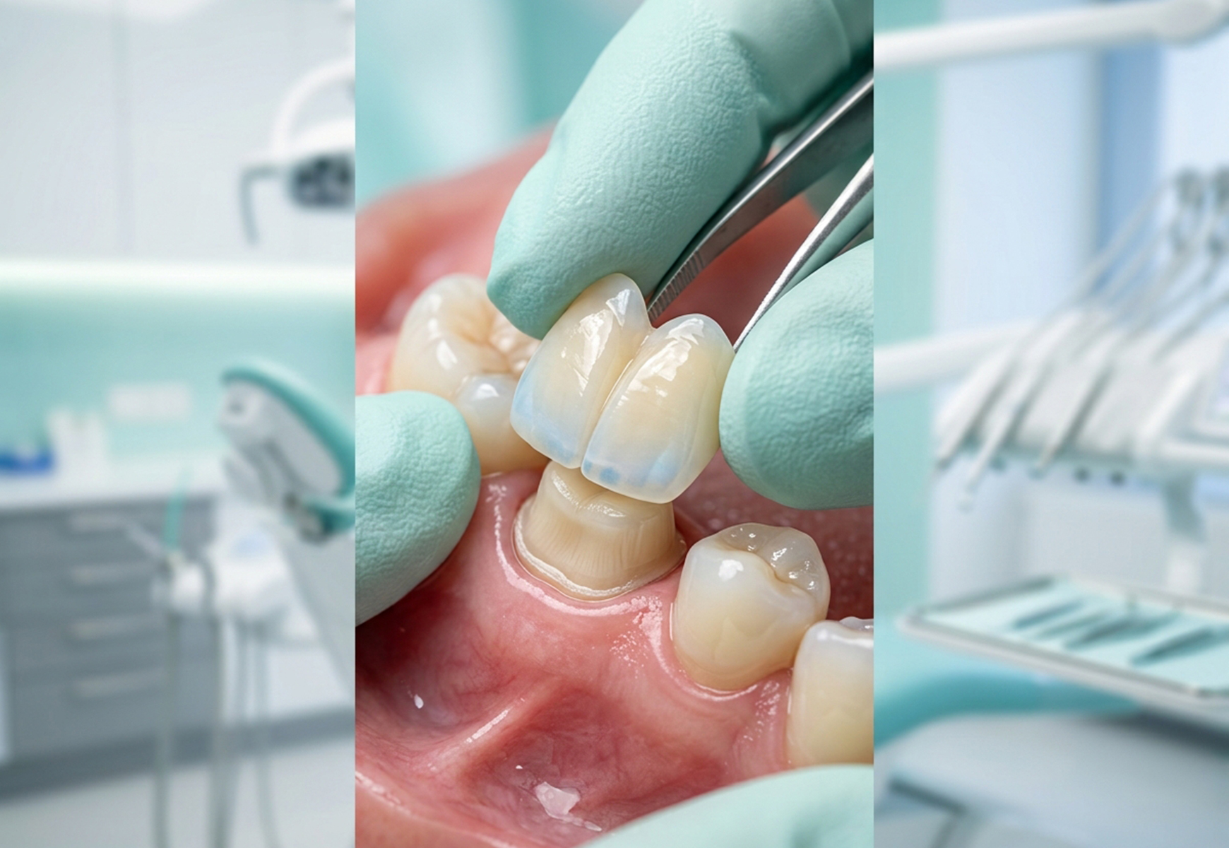 Teeth cleaning illustrative placeholder artwork